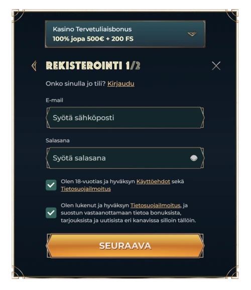 Rekisteröidy MonsterWin Casino